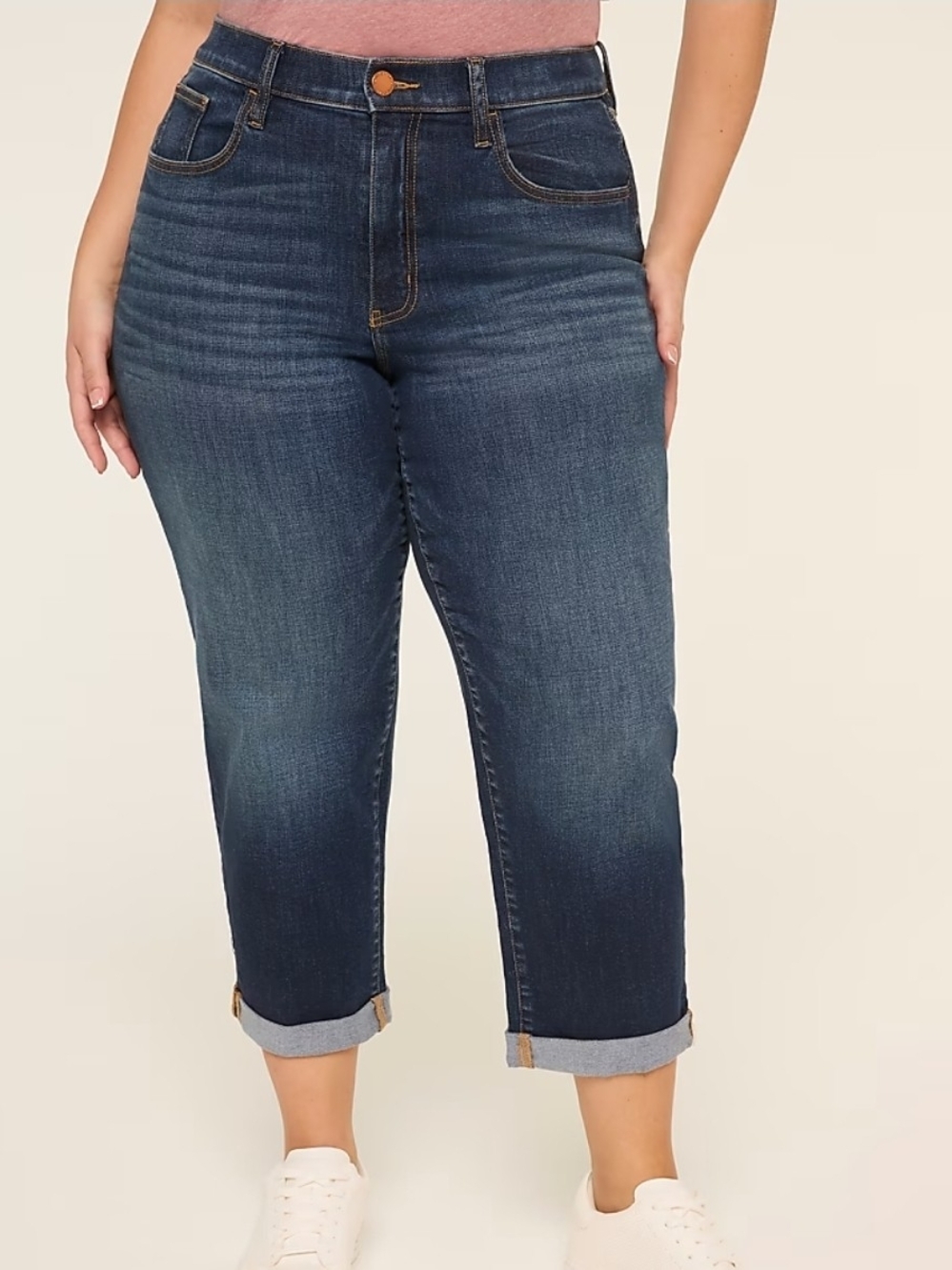 Mid-Rise Boyfriend Crop Women’s Jeans